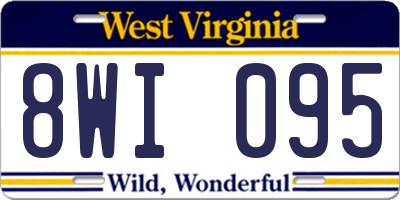 WV license plate 8WI095