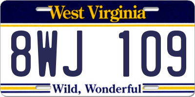 WV license plate 8WJ109