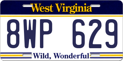 WV license plate 8WP629