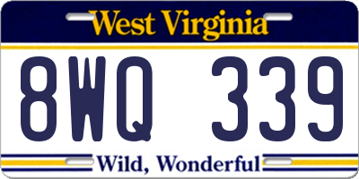 WV license plate 8WQ339