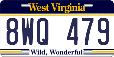 WV license plate 8WQ479