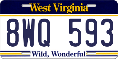 WV license plate 8WQ593