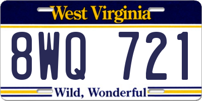 WV license plate 8WQ721
