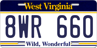 WV license plate 8WR660