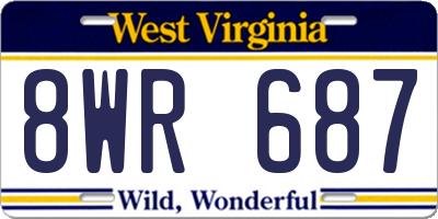 WV license plate 8WR687