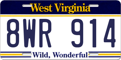WV license plate 8WR914