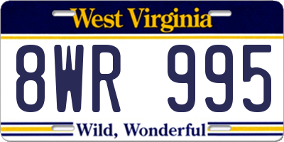 WV license plate 8WR995