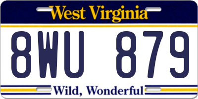 WV license plate 8WU879