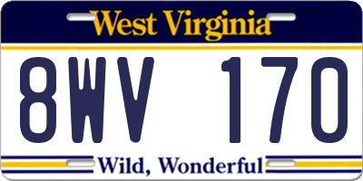 WV license plate 8WV170