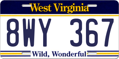 WV license plate 8WY367