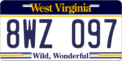 WV license plate 8WZ097