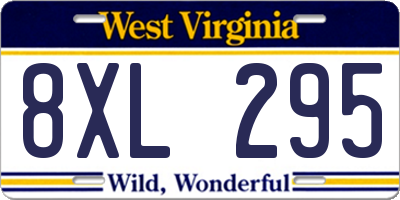 WV license plate 8XL295