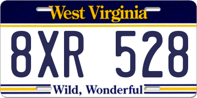 WV license plate 8XR528