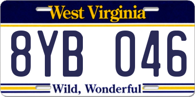 WV license plate 8YB046