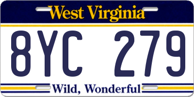 WV license plate 8YC279