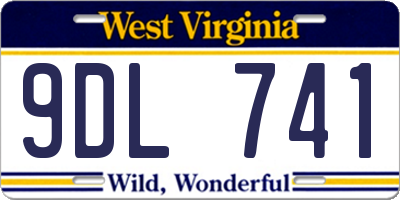 WV license plate 9DL741