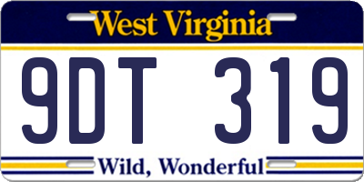 WV license plate 9DT319