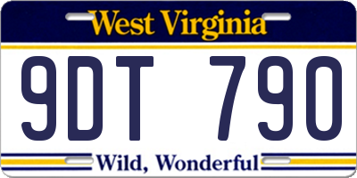 WV license plate 9DT790