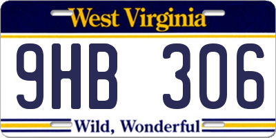 WV license plate 9HB306