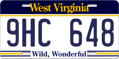 WV license plate 9HC648