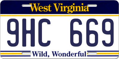 WV license plate 9HC669