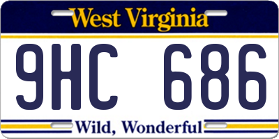 WV license plate 9HC686