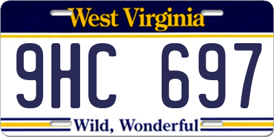 WV license plate 9HC697