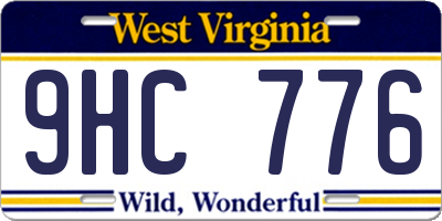 WV license plate 9HC776