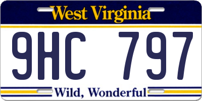 WV license plate 9HC797