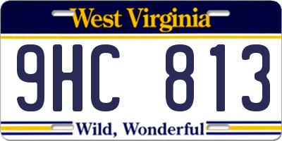 WV license plate 9HC813