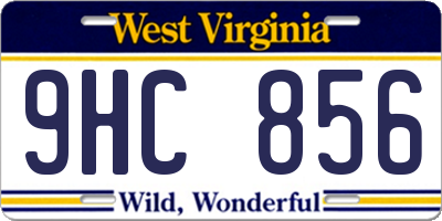 WV license plate 9HC856