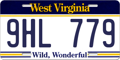 WV license plate 9HL779