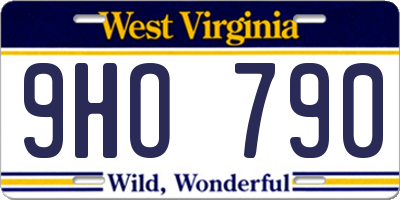 WV license plate 9HO790