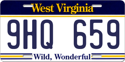 WV license plate 9HQ659