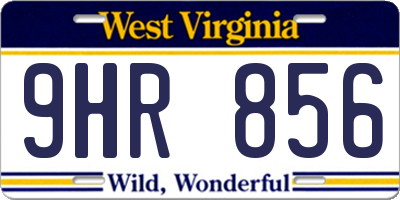 WV license plate 9HR856
