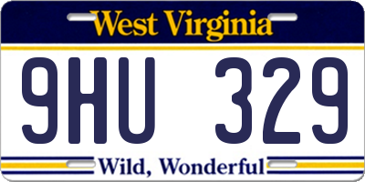 WV license plate 9HU329