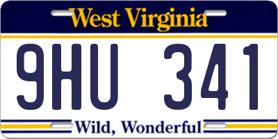 WV license plate 9HU341