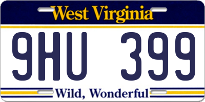 WV license plate 9HU399