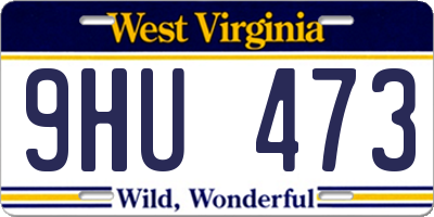 WV license plate 9HU473