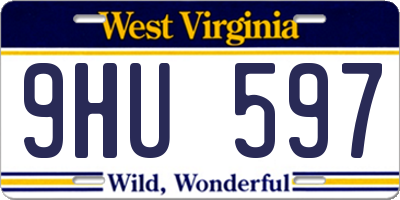 WV license plate 9HU597
