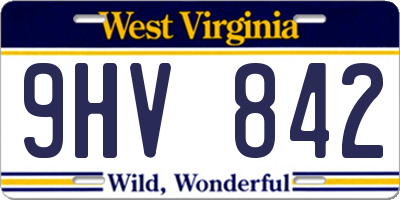 WV license plate 9HV842