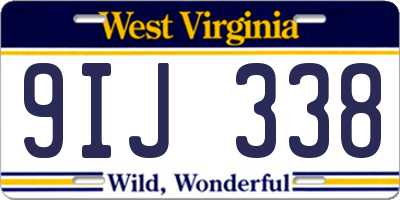 WV license plate 9IJ338
