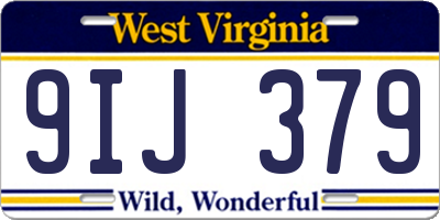 WV license plate 9IJ379