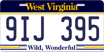 WV license plate 9IJ395
