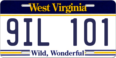WV license plate 9IL101