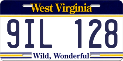 WV license plate 9IL128