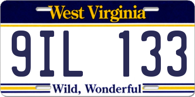 WV license plate 9IL133