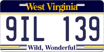 WV license plate 9IL139