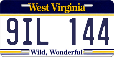 WV license plate 9IL144