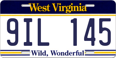 WV license plate 9IL145